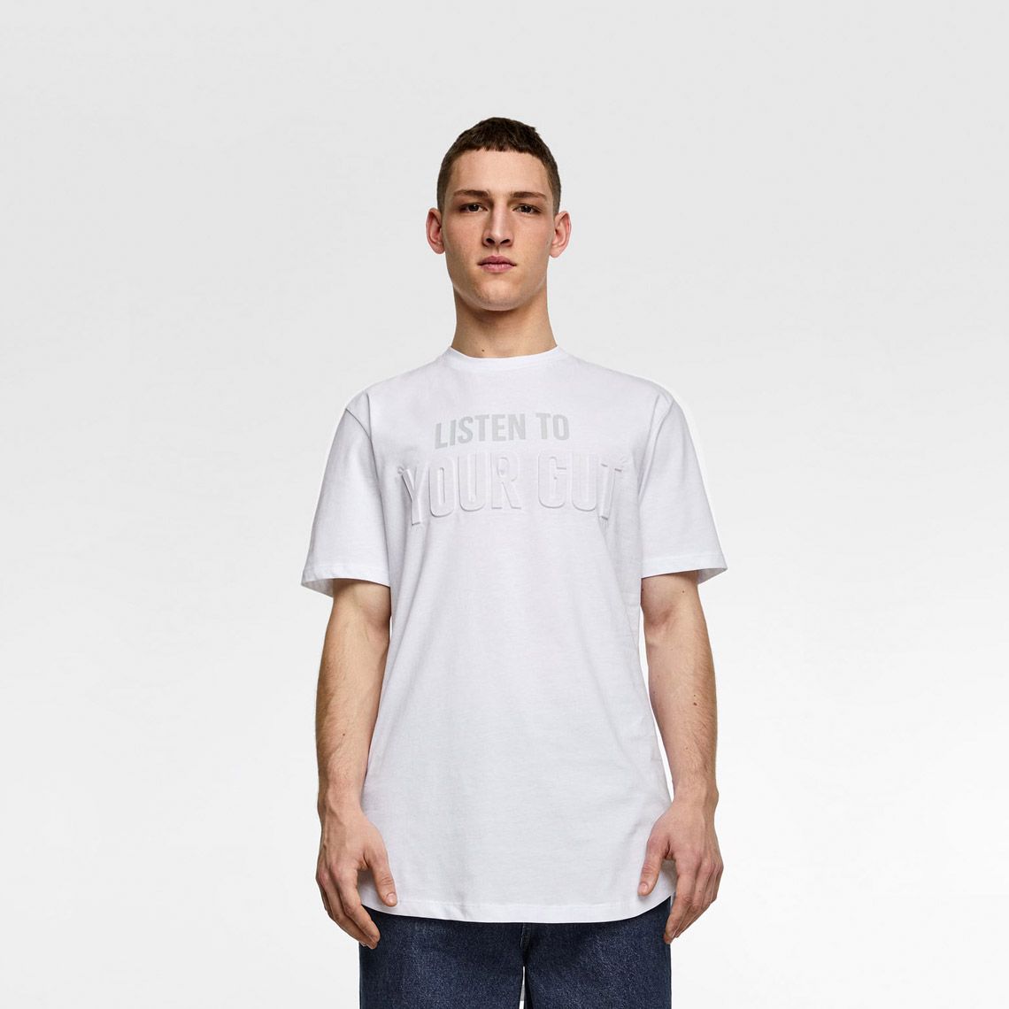 Textured Denim T-Shirt - immagine 2