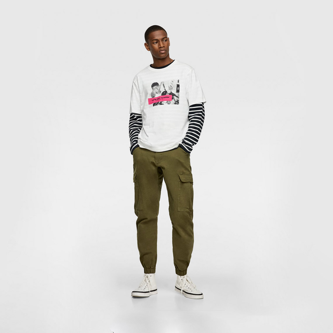 Contrast Print T-shirt - immagine 2